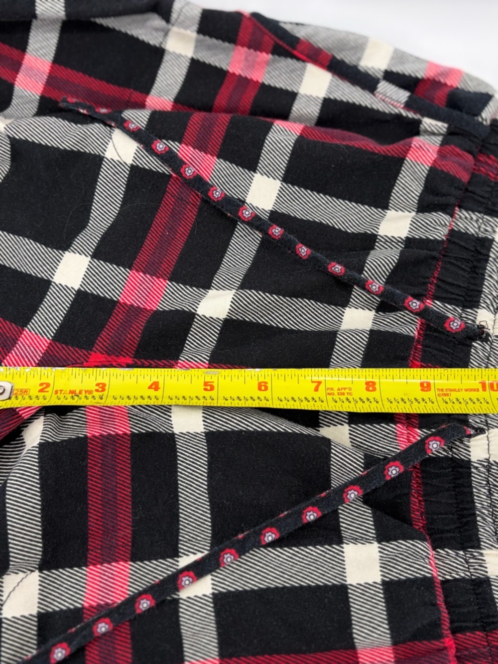 Vera Bradley Women's 2PC Plaid Pajama Set Red/Black Size Small Cotton - Picture 8 of 11